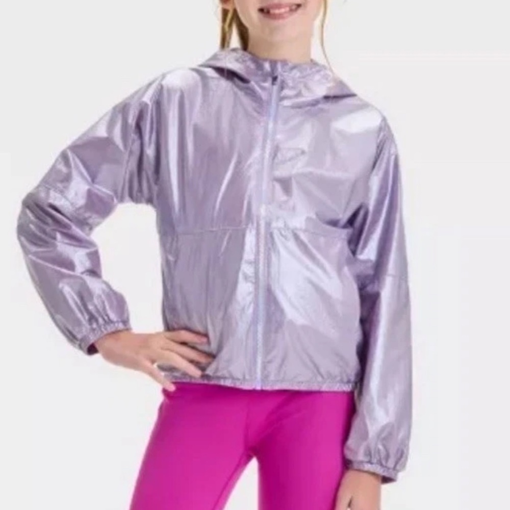 All in motion | size kids 10/12 | purple windbreaker
